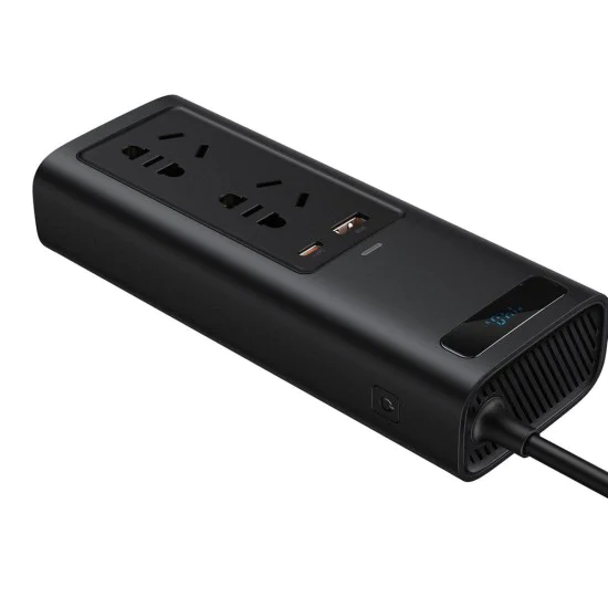 USB инвертор за кола, Type-C, CN/EU, 220V, 150W - Baseus (CRNBQ-A01) - Черен