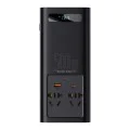 USB инвертор за кола, Type-C, CN/EU, 150W/12V, 500W/220V + 12V скоби и кабел - Baseus (CGNB000101) - черен