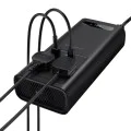 USB инвертор за кола, Type-C, CN/EU, 150W/12V, 500W/220V + 12V скоби и кабел - Baseus (CGNB000101) - черен