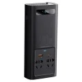 USB инвертор за кола, Type-C, CN/EU, 150W/12V, 500W/220V + 12V скоби и кабел - Baseus (CGNB000101) - черен