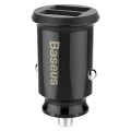 USB зарядно за кола, 5V, 3.1A - Baseus Grain (CCALL-ML01) - черно