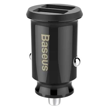 USB зарядно за кола, 5V, 3.1A - Baseus Grain (CCALL-ML01) - черно
