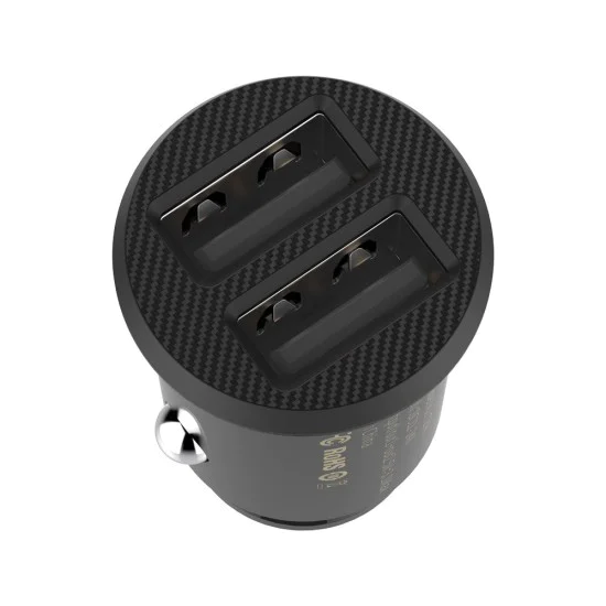 USB зарядно за кола, 5V, 3.1A - Baseus Grain (CCALL-ML01) - черно