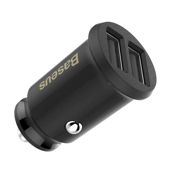 USB зарядно за кола, 5V, 3.1A - Baseus Grain (CCALL-ML01) - черно