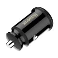 USB зарядно за кола, 5V, 3.1A - Baseus Grain (CCALL-ML01) - черно