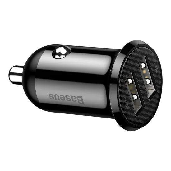 Зарядно за кола 2x USB, 4.8A - Baseus (CCALLP-01) - Черно