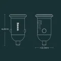 Зарядно за кола 2x USB, 4.8A - Baseus (CCALLP-01) - Черно