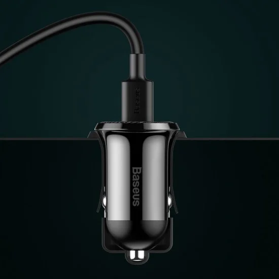 Зарядно за кола 2x USB, 4.8A - Baseus (CCALLP-01) - Черно