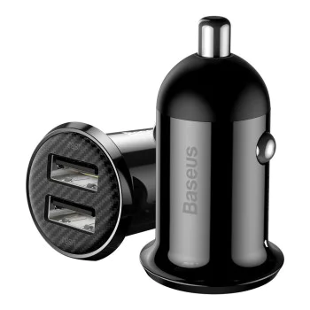 Зарядно за кола 2x USB, 4.8A - Baseus (CCALLP-01) - Черно