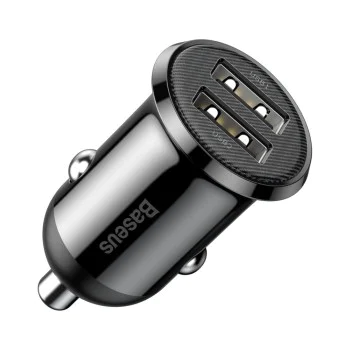 Зарядно за кола 2x USB, 4.8A - Baseus (CCALLP-01) - Черно