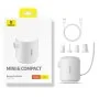 Въздушна помпа Mica, LED светлина - Baseus PocketGo (C11157700221-00) - Бял