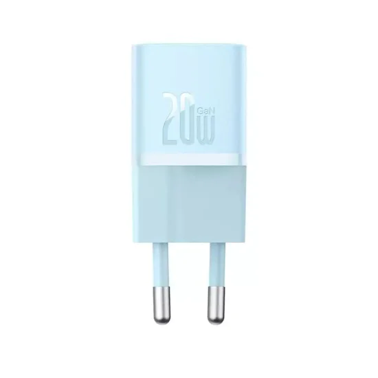 Зарядно устройство Type-C, бързо зареждане, GaN, 20W - Baseus (CCGN050103) - синьо