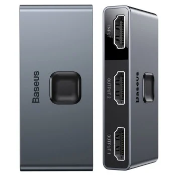 3x HDMI адаптер, 4K@30Hz - Baseus Matrix HDMI Switcher (CAHUB-BC0G) - Space Gray