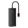 Хъб тип-C към 4x USB 3.0, тип-C, 0,25 м - серия Baseus Lite (WKQX030301) - черен