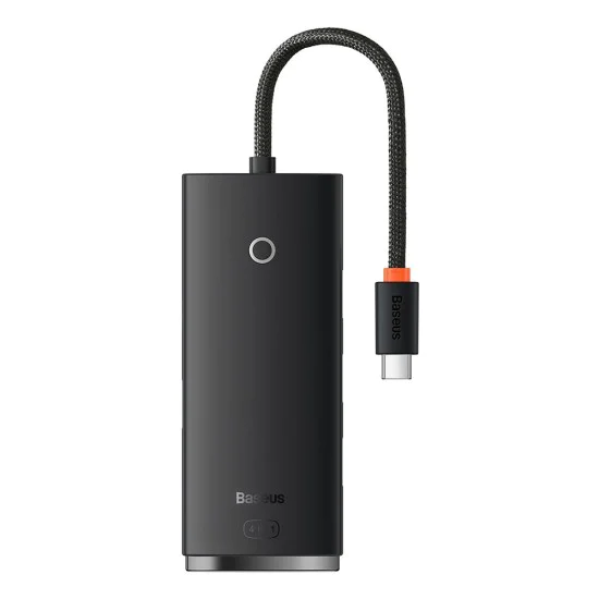 Хъб тип-C към 4x USB 3.0, тип-C, 0,25 м - серия Baseus Lite (WKQX030301) - черен