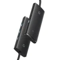 USB-C към 4x USB 3.0 хъб, тип-C, 1 м - серия Baseus Lite (WKQQX030401) - черен