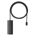 USB-C към 4x USB 3.0 хъб, тип-C, 1 м - серия Baseus Lite (WKQQX030401) - черен