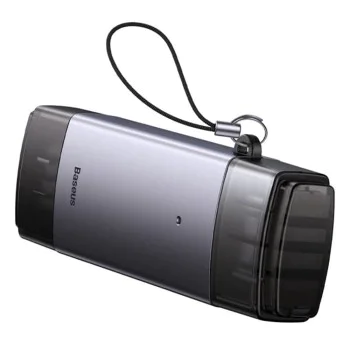 USB четец на карти, Type-C 3.0 към MicroSD, SD - Baseus Lite Series (WKQQX060113) - сив
