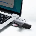 USB четец на карти, Type-C 3.0 към MicroSD, SD - Baseus Lite Series (WKQQX060113) - сив