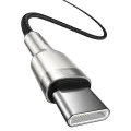 Кабел Type-C към Type-C, супер бързо зареждане, 100W, 480Mbps, 20V, 5A, 1m - Baseus Cafule Series Metal (CATJK-C01) - черен