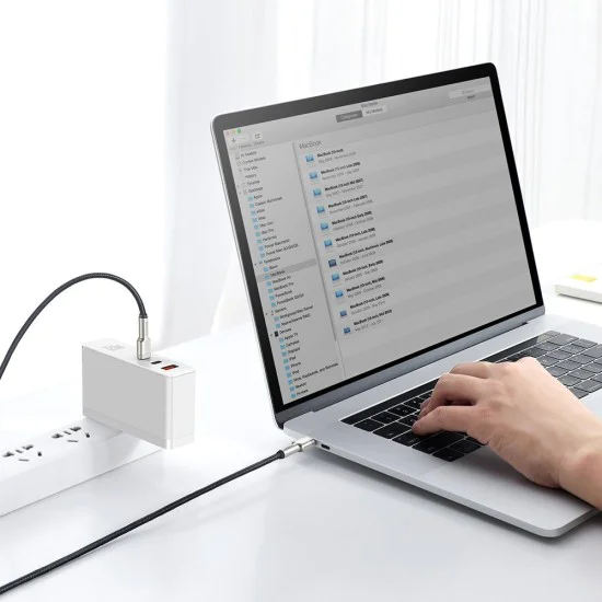 Кабел Type-C към Type-C, супер бързо зареждане, 100W, 480Mbps, 20V, 5A, 1m - Baseus Cafule Series Metal (CATJK-C01) - черен