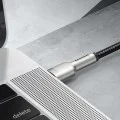 Кабел Type-C към Type-C, Super Fast Charge, 100W, 480Mbps, 20V, 5A, 2m - Baseus Cafule Series Metal (CATJK-D01) - Черен