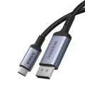 Baseus - Адаптер High Definition Series (B0063370D111-00) - Type-C към DisplayPort 8K, 1.5 м - Черен