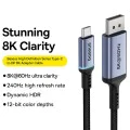 Baseus - Адаптер High Definition Series (B0063370D111-00) - Type-C към DisplayPort 8K, 1.5 м - Черен