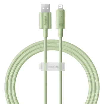 USB към Lightning кабел, 480Mbps, 2.4A, 2m - Baseus Habitat Series (P10360200631-01) - Natural Green