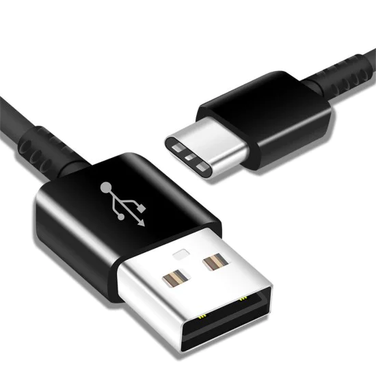 Кабел за данни USB към Type-C, 2A, 480Mbps, 1.5m ( комплект 2) - Samsung (EP-DG930MBEGWWW) - Черен