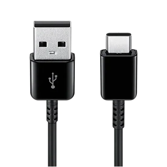 Кабел за данни USB към Type-C, 2A, 480Mbps, 1.5m ( комплект 2) - Samsung (EP-DG930MBEGWWW) - Черен