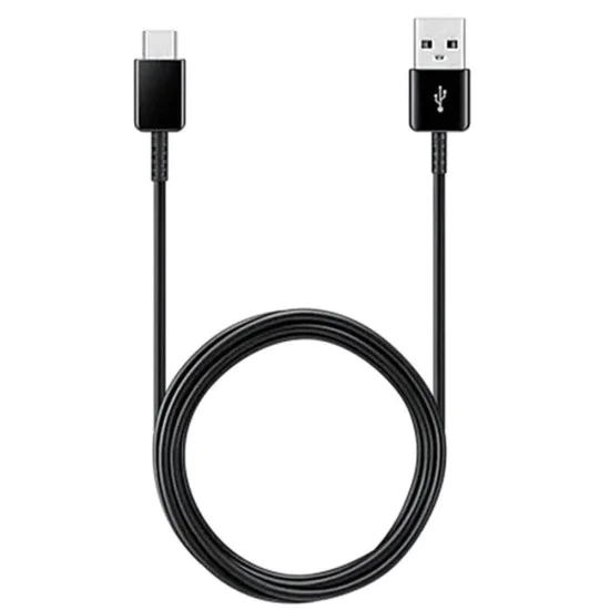 Кабел за данни USB към Type-C, 2A, 480Mbps, 1.5m ( комплект 2) - Samsung (EP-DG930MBEGWWW) - Черен
