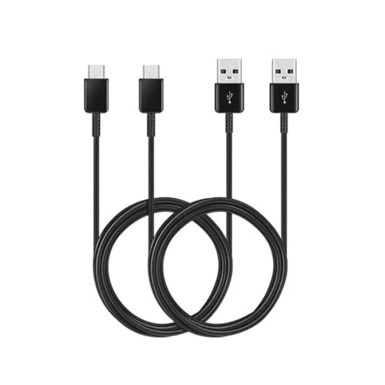 Кабел за данни USB към Type-C, 2A, 480Mbps, 1.5m ( комплект 2) - Samsung (EP-DG930MBEGWWW) - Черен