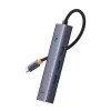 Hub Type-C към 3 x USB 3.0, RJ45 - Baseus UltraJoy Series (B0005280A813-00) - Space Gray