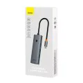 Hub Type-C към 3 x USB 3.0, RJ45 - Baseus UltraJoy Series (B0005280A813-00) - Space Gray