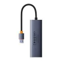 USB хъб към 3 x USB 3.0, RJ45 - Baseus UltraJoy Series (B0005280A813-01) - Space Gray