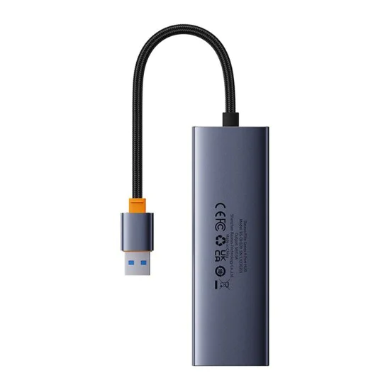 USB хъб към 3 x USB 3.0, RJ45 - Baseus UltraJoy Series (B0005280A813-01) - Space Gray