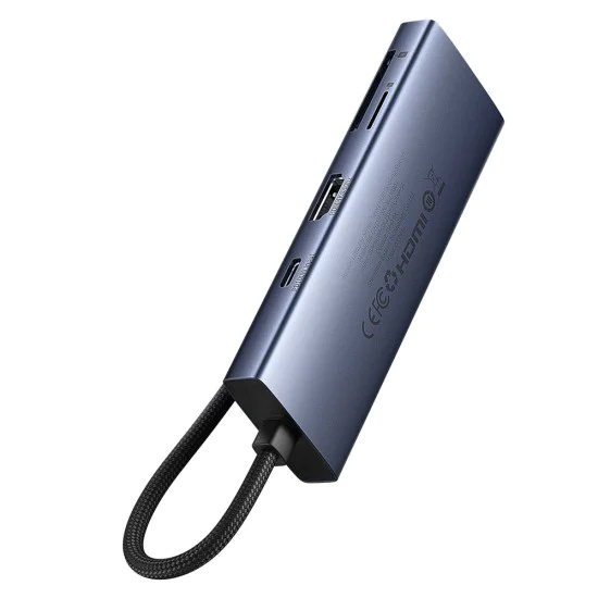 Хъб Type-C към HDMI, 3 x USB, Type-C, SD, TF, 4K@60Hz - Baseus UltraJoy (B00052803811-00)