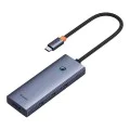 Хъб Type-C към HDMI, 4xUSB, Type-C, 4K@60Hz - Baseus UltraJoy (B00052807813-01) - Space Gray