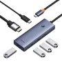 Хъб Type-C към HDMI, 4xUSB, Type-C, 4K@60Hz - Baseus UltraJoy (B00052807813-01) - Space Gray