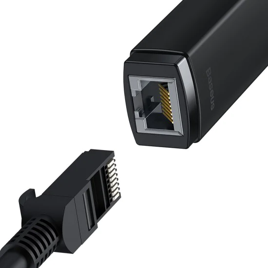 Адаптер за LAN порт USB към RJ45, 100 Mbps - серия Baseus Lite (WKQXX000001) - черен