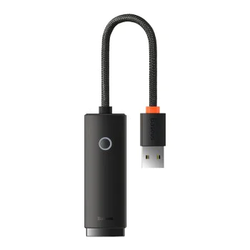 Адаптер за LAN порт USB към RJ45, 100 Mbps - серия Baseus Lite (WKQXX000001) - черен