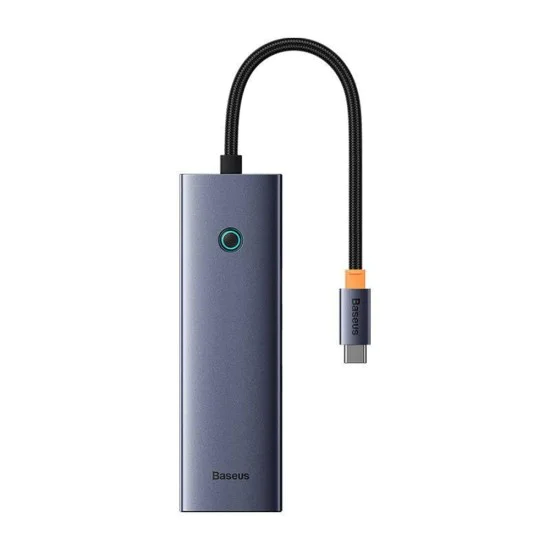 Хъб Type-C към HDMI, 2x USB, Type-C, RJ45, SD, TF - Baseus UltraJoy (B00052805813-00) - Space Gray