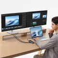 USB-C хъб към 2 x HDMI, 3xUSB, 2xUSB-C, RJ45, SD,TF - Baseus Metal Gleam Series II (B00061800123-00) - Черен