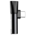 Аудио адаптер Type-C към Type-C, жак 3,5 мм - Baseus L41 (CATL41-01/A10229300117-Z1) - черен