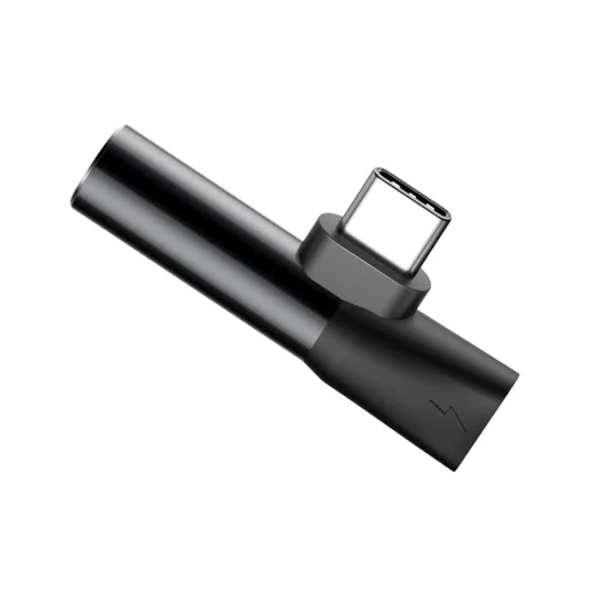 Аудио адаптер Type-C към Type-C, жак 3,5 мм - Baseus L41 (CATL41-01/A10229300117-Z1) - черен
