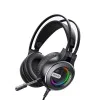 Слушалки с кабел с RGB светлини, жак - Yesido (EK02) - черни
