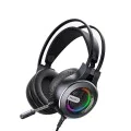 Слушалки с кабел с RGB светлини, жак - Yesido (EK02) - черни