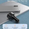 3x USB зарядно за кола - Yesido (Y46) - черно