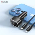 Двойно USB зарядно, Type-C, 49W - Yesido (Y47) - Черно
